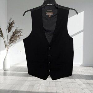Joseph Abboud Performance Separates Wool Blend Black Vest Size Medium